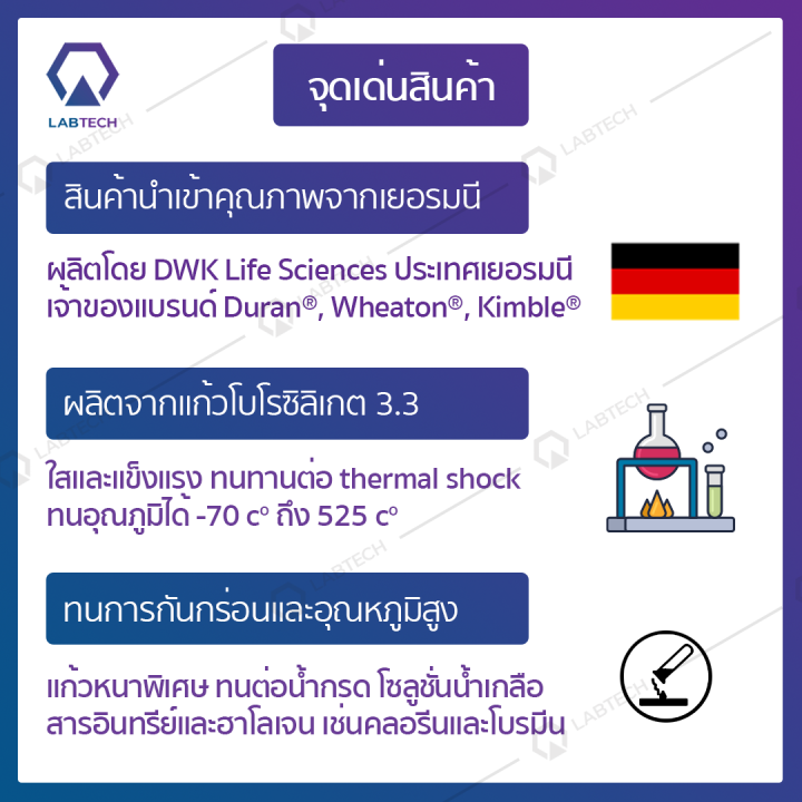 pyrex-erlenmeyer-flask-ขวดชมพู่แก้ว-ขวดชมพู่-ขวดคอแคบ-ขวดแก้วใส่สารเคมี-ขวดห้องแล็ป