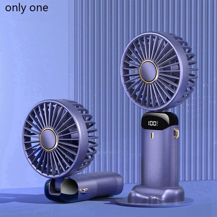 handheld-fan-portable-fan-5000mah-rechargeable-5-speeds-with-led-display-90-adjustable