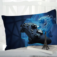 1pc Cartoon Gamepad Childrens Pillow cover Pillow case Bedding Pillowcase Pillowcovers decorative 3D for kids baby blue