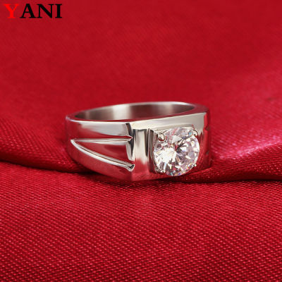 YANI แหวนแต่งงานประดับเพชรโลหะไทเทเนียมเซอร์คอนสำหรับผู้ชายข้อเสนอสุดฮอต
