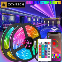 ZCY RGB ไฟ LED Strip USB Bluetooth 5V SMD 2835พร้อมรีโมทคอนโทรล24Key LED Night Fairy ไฟ LED แบบยืดหยุ่นโคมไฟเทปริบบิ้นทีวีเดสก์ท็อปหน้าจอ Backlight Wall Light