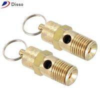 DISSO 2Pcs NPT ตัวผู้ วาล์วนิรภัย 1/4 ความดันความดันสูง วาล์วปล่อยน้ำ ชุดเซ็ต ฤดูใบไม้ผลิฤดูใบไม้ผลิ วาล์วไอเสียออก PSI หลายหน่วย