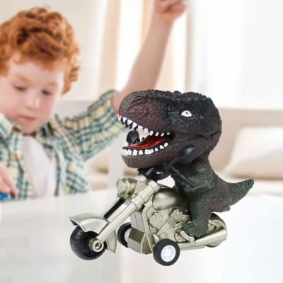 BolehDeals Pull Back Vehicles Motorcycle Inertial Sturdy Plastic Clear Texture Car Realistic Shape Dinosaur Toy for Birthday Party Child Girls Boys