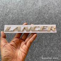 โลโก้ MITSUBISHI LANCER ตัวอักษรแยก ขนาด 18x2cm (สีโครเมียม)