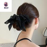 MZP ตาข่ายแบบตาข่าย Scrunchies สำหรับผู้หญิง จุดจุดเล็กๆ โบว์สำหรับผูก แหวนติดผม หวานหวานแหววว อีลาสติก ที่มัดผม สำหรับผู้หญิง