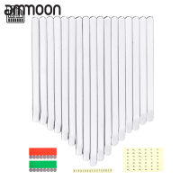 [okoogee]LINGTING 17 Kalimba Keys Thumb Piano Keys Replacement Kit Manganese Steel with Stickers for 17 Key B/C Major Kalimba