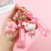 น่ารักการ์ตูน Sanrio Kuromi Mymelody พวงกุญแจ Cinnamoroll Key Chain พวงกุญแจรถกระเป๋าโทรศัพท์มือถือแขวนเครื่องประดับเด็กของขวัญ-Youerd