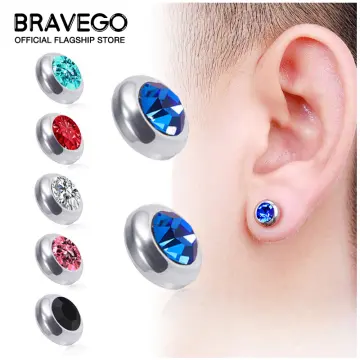 Flipkart.com - Buy MEENAZ Jewellery Golden Magnet Studs Mens Ear rings /  Earrings Combo For Men / Gents / Boys / Boyfriend ( 2 pcs) - BALI-ME141  Metal Stud Earring Online at Best Prices in India