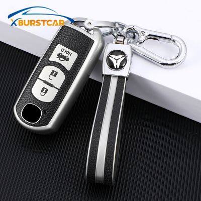 dfthrghd Xburstcar Auto for Mazda 2 3 5 6 Axela Atenza Demio CX-3 CX5 CX-7 CX-9 MX-5 Accessories TPU Leather Car Key Case Cover Keychain