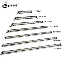 Nlpearl บาร์ไฟ Led แบบบางเฉียบ12V 24V,7-38นิ้วไฟลำแสงไฟทำงานสำหรับรถบรรทุกรถแทรกเตอร์4X4 SUV รถ ATV ทางวิบากแท่ง Led