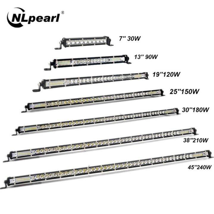 nlpearl-บาร์ไฟ-led-แบบบางเฉียบ12v-24v-7-38นิ้วไฟลำแสงไฟทำงานสำหรับรถบรรทุกรถแทรกเตอร์4x4-suv-รถ-atv-ทางวิบากแท่ง-led