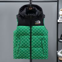 New Couple Casual Down Vest Autumn and Winter Fashion Mens Fashion Brand Spliced Down Coat Outdoor Skiing Sports Vest