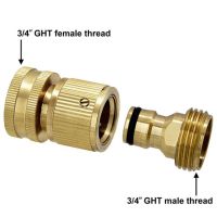 3/4" Male Female Quick Connector Garden Water Pipe Nozzle Adapter Brass Hose Irrigation Watering Fittings Accessories Watering Systems Garden Hoses