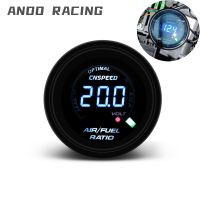 2 52mm LED Digital Car Auto Air Fuel Ratio Gauge 12V Racing Air Fuel Meter Indicator Smoked Tint lens AFR