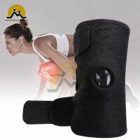 [Rear Waves]เข็มขัดปรับได้ PatellaSupport เข็มขัดสีดำ Neoprene เข่า PadsSafetyKnee Pads