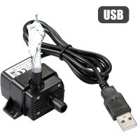 Decdeal USB brushless ปั๊มน้ำพิเศษที่เงียบสงบมินิ DC5V ไมโคร brushless น้ำน้ำมันปั๊มกันน้ำปั๊มจุ่มน้ำพุพิพิธภัณฑ์สัตว์น้ำหมุนเวียน 120L/H 1.2 วัตต์ยก 3.28ft