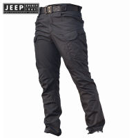 JEEP SPIRIT 1941 ESTD Mens กันน้ำ Cargo กางเกงหลายกระเป๋าทหารชายกางเกงกลางแจ้งกางเกง Joggers Plus ขนาดกางเกงยุทธวิธีผู้ชาย