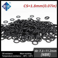 Onto 2023】20PCSLot Nitrile Rubber Black NBR CS 1.8mm ID7.17.588.599.5910.611. 2*1.8mm O Ring Gasket Oil Resistant Waterprof