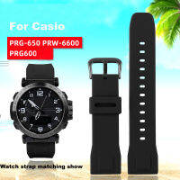 อุปกรณ์เสริมสายนาฬิกาสำหรับ CASIO Mountaineering สายนาฬิกา Prw-6600 Prw-30 Prg-600650y สายซิลิโคน24Mm