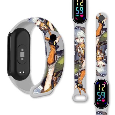 Strap for Xiaomi Mi Band 8 Anime Printed Wristband Sport Watchband Replaceable Bracelet Docks hargers Docks Chargers