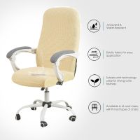 Computer Chair Cover Water Resistant Jacquard Slipcover for Office Armchair Elastic 1PC sillas de oficina