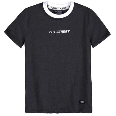 DSL001 เสื้อยืดผู้ชาย 7th Street เสื้อยืด รุ่น JEEB102 สีเทาดำ เสื้อผู้ชายเท่ๆ เสื้อผู้ชายวัยรุ่น