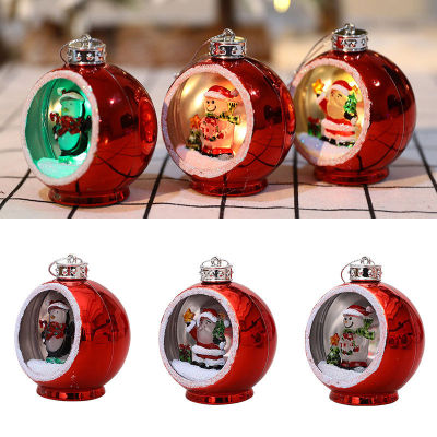 【cw】New Year 2023 Hollow LED Christmas Ball Christmas Decoration for Home Ornament Gifts Natal 2022 Xmas Tree Pendant Navidad Decor