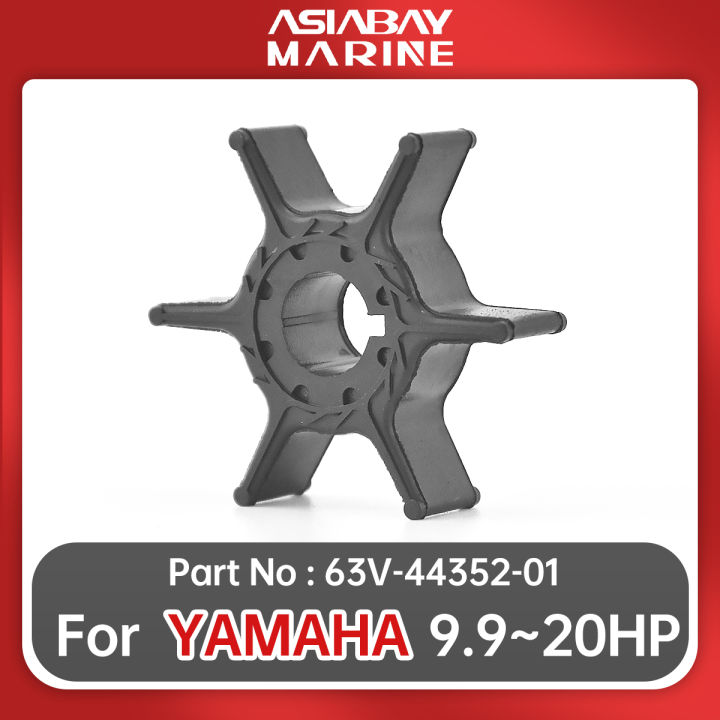 63V-44352-01 Water Pump Impeller For Yamaha Outboard Engine 2/4 Stroke F9.9  F15 F20 9.9hp 15hp 20hp Boat Parts 63V-44352-01-00-x7d
