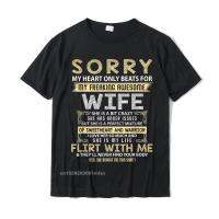 ขออภัยหัวใจของฉัน Beats For My Freaking Awesome Wife T-Shirt Casual Tops Tees Cotton Student Tshirts Casual Slim Fit