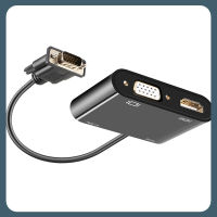 ตัวแยกสัญญาณตัวแยก HDMI VAG เป็นตัวแปลง HDMI แล็ปท็อป PC Aux Audio + VGA ไปยังตัวแยกตัวแปลง HDMI