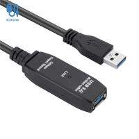 ELEONE อุปกรณ์ทวนสัญญาณวิดีโอสายเคเบิลเชื่อมต่อ USB3.0สายพ่วงอุปกรณ์ขยายเครื่องขยายสัญญาณไม่จำเป็นต้องติดตั้ง PVC สำหรับดิสก์ U/กล้อง/เครื่องพิมพ์/เมาส์