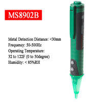 MASTECH เครื่องตรวจจับความเครียดแบบมืออาชีพ20 V-600 V แบบไม่สัมผัส MS8902B เครื่องตรวจจับโลหะและ AC เครื่องวัดระยะ MASTECH MS8902B