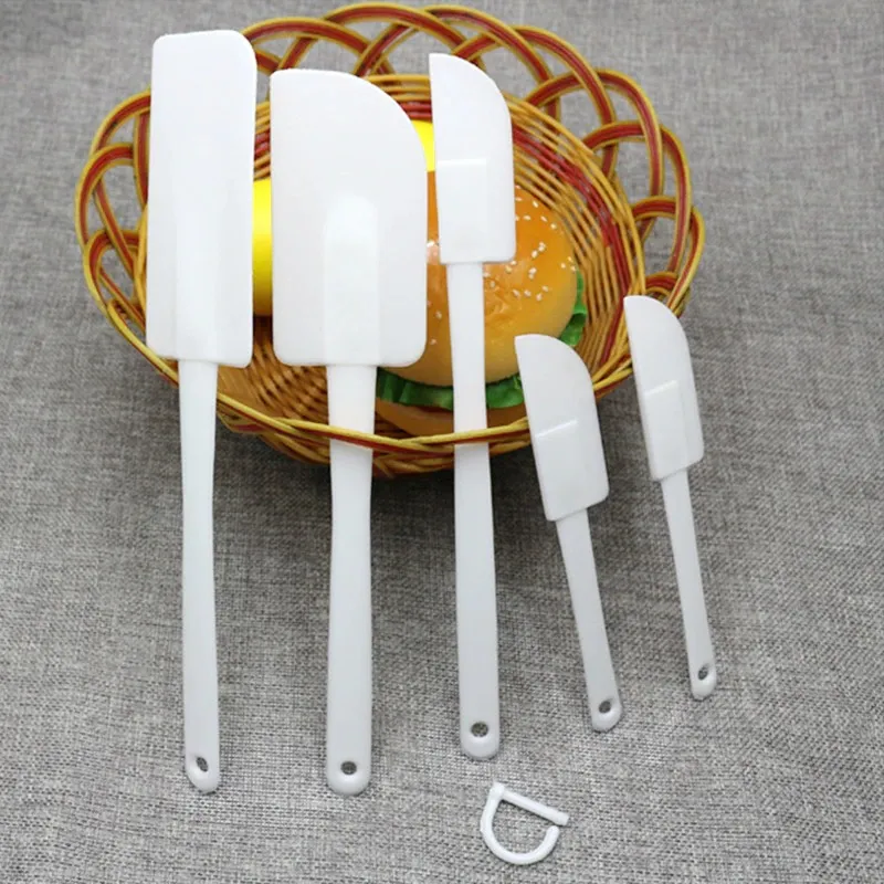 5pcs Silicone Kitchen Utensils Set Cream Butter Cake Spatula Mixing Batter  Scraper Brush Butter Mixer Brushe Baking Kitchen Tool