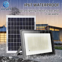 KKSKY New ไฟโซล่าเซลล์ 200w 400w 600w 800w IP67 แผงโซล่าเซลล์ solar light water proof อลูมิเนียม ไฟภายนอกอาคาร สว่างมาก กระดานขนาดใหญ่