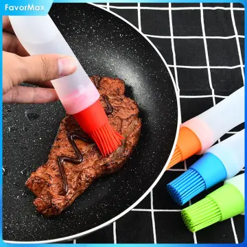 Silicone Seasoning Brush Oil Bottle Brush Barbecue Oil Brush High  Temperature Baking Pancake Brush Bottle Kitchen Accessories