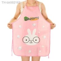 ❦ 3 Colors Women Cute Cartoon Waterproof Oil-proof Apron Kitchen Restaurant Cooking Bib Aprons Sleeveless Overalls Hanging Neck