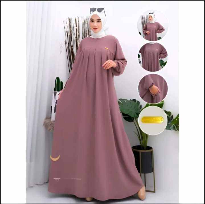 Gamis Kringkel Premium Dress Crinkle Lazada Indonesia