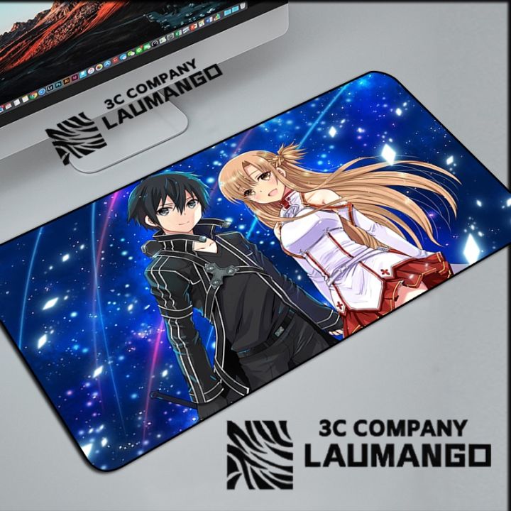 แผ่นรองเมาส์-anime-pad-sword-art-แผ่นรองเมาส์ออนไลน์-xxl-cawaii-ตู้เกมอุปกรณ์เสริมสำหรับเกมน่ารัก