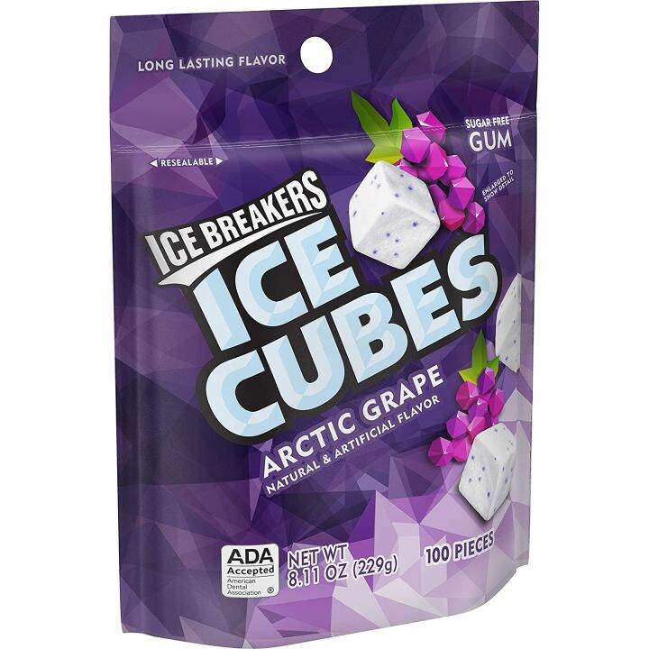 Ice Breakers Ice Cubes Sugar Free Gum Arctic Grape 100 Pieces Lazada PH