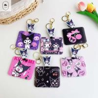 TREASUY ผู้หญิงนักเรียนบัตรธนบัตรเครดิตไอดีการ์ดบัตรอาหาร Kuromi Sampul Kartu Stitch แผ่นสำหรับพวงกุญแจผู้ถือบัตรการ์ตูน