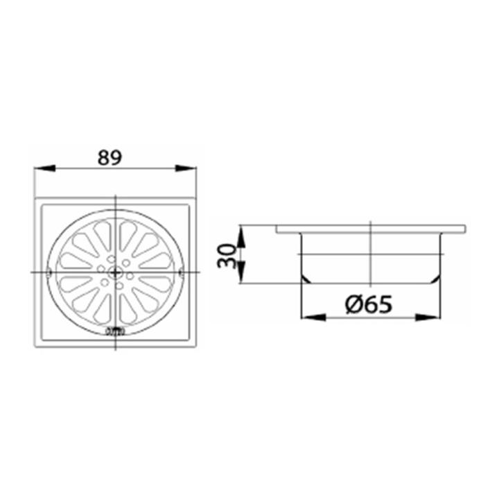 ตะแกรงกันกลิ่นเหลี่ยม-cotto-ct640z1-hm-3-5-นิ้ว-ตะแกรงดักกลิ่น-anti-odor-floor-drain-cotto-ct640z1-hm-square-3-5