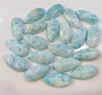 15x30mm Original Larimar Pear Drop Shape Beads No Hole Tear Drop Gemstone 2pcslot Semi-precious Stone Pendant Jewelry