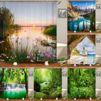 【CW】◇  Shower Curtains Curtain Frabic Polyester Scenery with Hooks