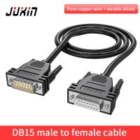 สาย DB15เกรดอุตสาหกรรมตัวผู้-ตัวเมีย15-Pin สายข้อมูล2แถวสายพอร์ตพอร์ตขนานอนุกรม15-Pin 2แถวตัวผู้-ตัวเมีย