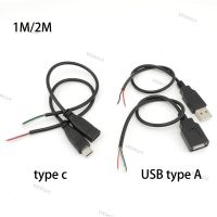 2/4 Pin USB Female Jack Usb type C Male Female Connector Power Supply Data Line Charging Cable Extension repair wire diy Cord WDAGTH