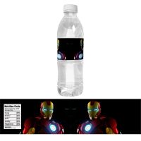 Marvel Iron Man Captain America Deadpool Theme Party Bottle Labels Stickers Decor Birthday Party Decorations Supplies Wrapper