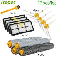 17PCS เครื่องดูดฝุ่นหุ่นยนต์ Hepa Filter แปรงด้านข้าง Roller อะไหล่สำหรับ IRobot Roomba 900 980 960 800 850 860 Series อะไหล่