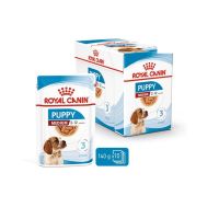 อาหารสุนัข  Royal Canin Medium Puppy Gravy  ลูกสุนัข พันธุ์กลาง 140g. ยกกล่อง 10 ซอง