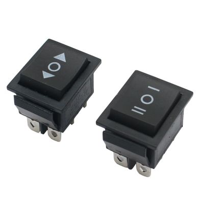 1PCS KCD4 Black Rocker Switch Power Switch ON-OFF-ON 3 Position 6 Pins The arrow is reset 16A 250VAC/ 20A 125VAC