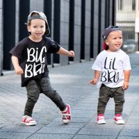 Big Brother Little T Shirt Sibling Short Sleeve Tees Clothes Kids Baby Boys Letter Printed Fashion Brothers shirt Tops
